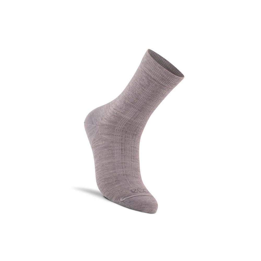 Women\'s Ecco Casual Short-Crew Socks Grey | Canada 416DFM